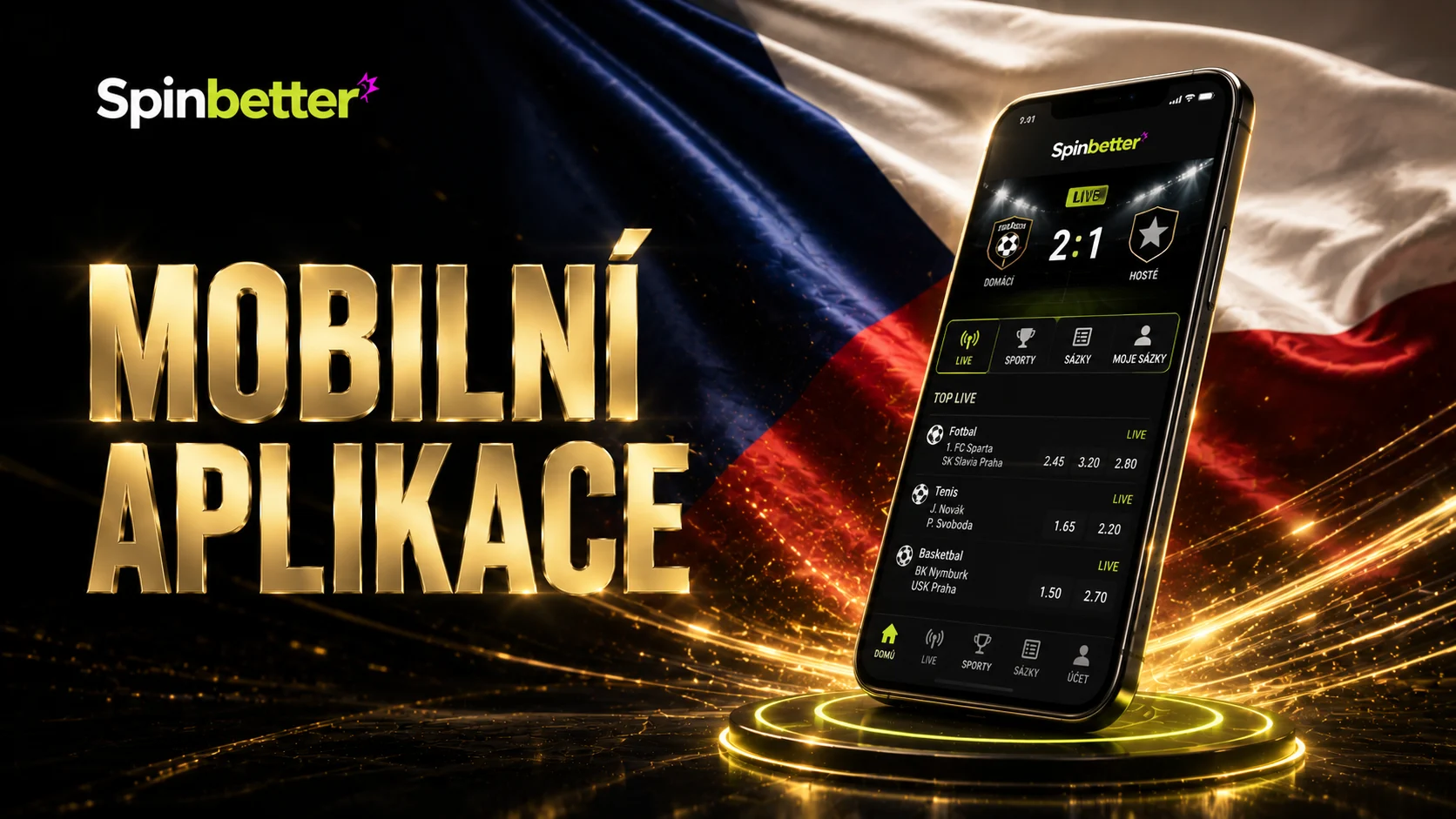 Mobilní aplikace Spinbetter
